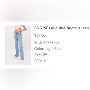 BDG 90s Mid Rise Boot Cut Jeans